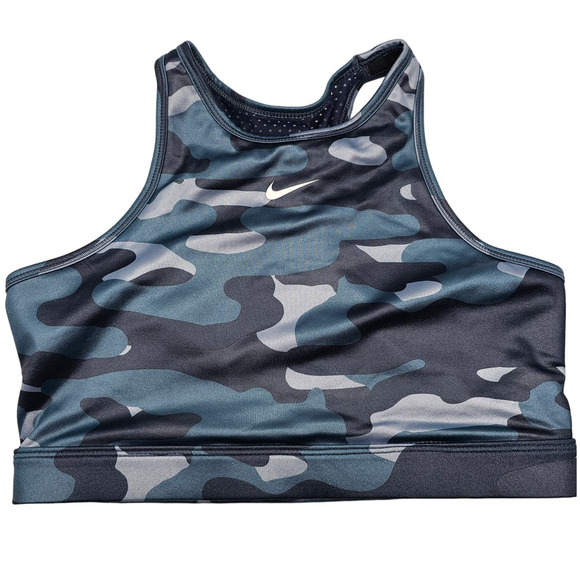 Nike Other - Nike Womens Sz M High Cut Sports Bra Blue Camo Camouflage Print Shiny
